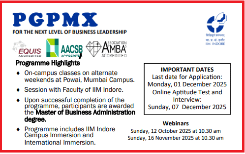 IIM Indore  PGPWE Admission 2026