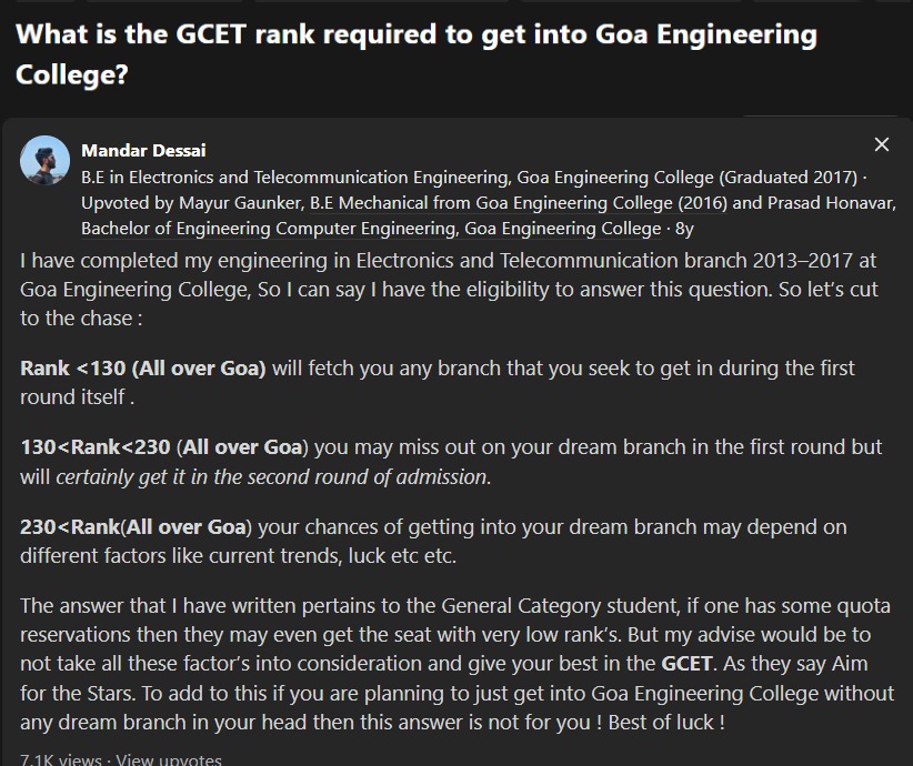 GCET 2026 Counselling Documents quora Discussion