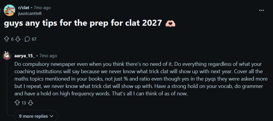 CLAT 2027 Preparation: Reddit Discussion