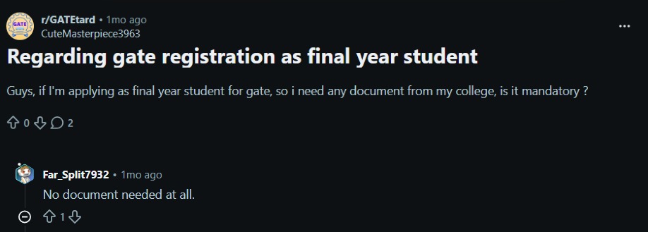 GATE 2027 Preparation: Reddit Discussion