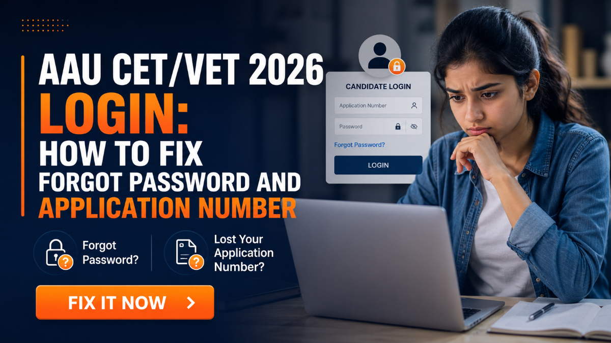 AAU VET 2026 Login: How to Fix Forgot Password and Application Number
