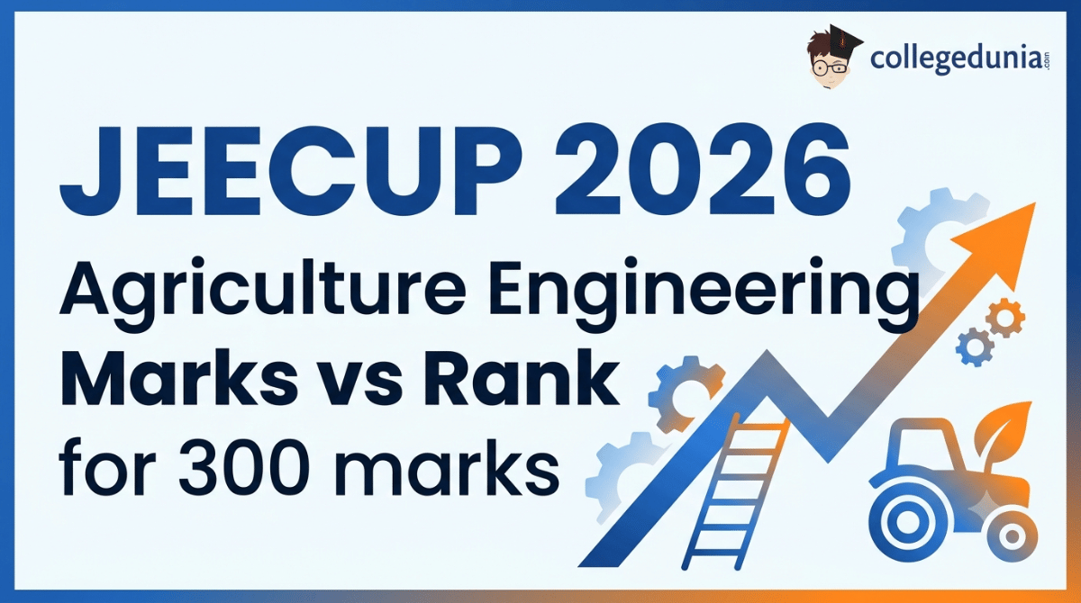 JEECUP 2026 Agriculture Engineering Marks vs Rank for 300 marks