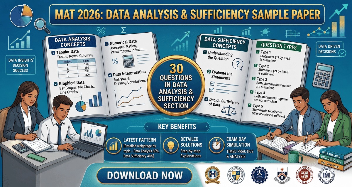 MAT Data Analysis & Sufficiency Sample Paper 2026 PDF