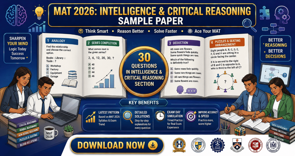Intelligence & Critical Reasoning Sample Paper
