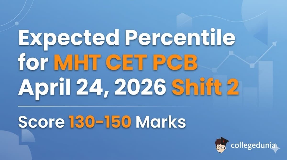Expected Percentile for MHT CET PCB April 24, 2026 Shift 2 — Score 130-150 Marks