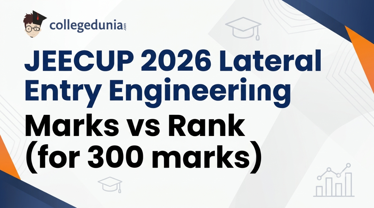 JEECUP 2026 Lateral Entry Engineering Marks vs Rank for 300 marks