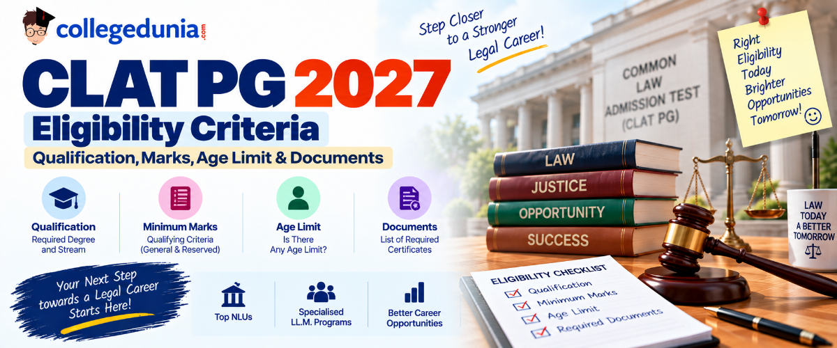 CLAT PG Eligibility Criteria 2027: Qualification, Marks, Age Limit & Documents Required