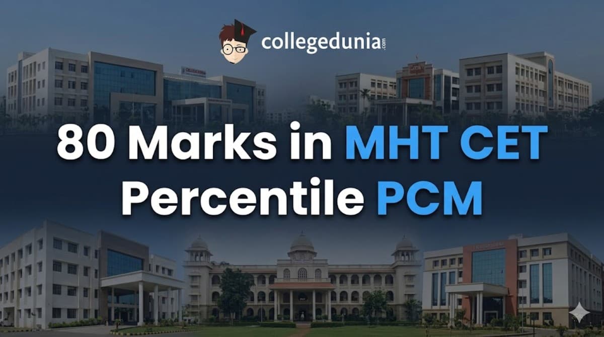 80 marks in MHT CET percentile PCM