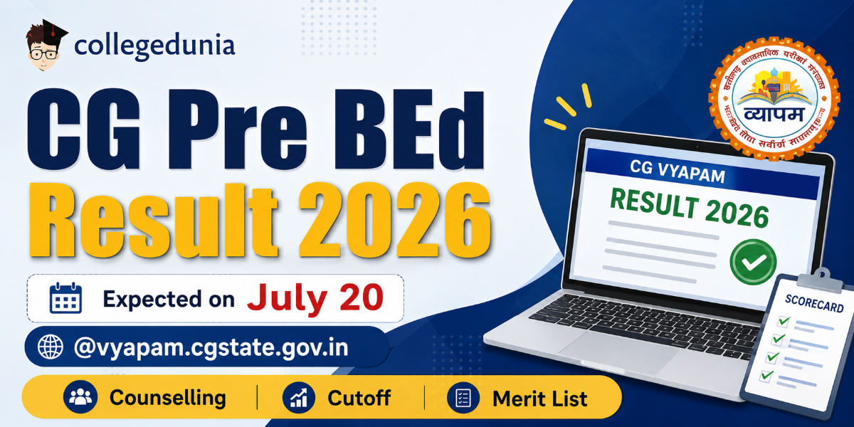 CG Pre BEd Result 2026