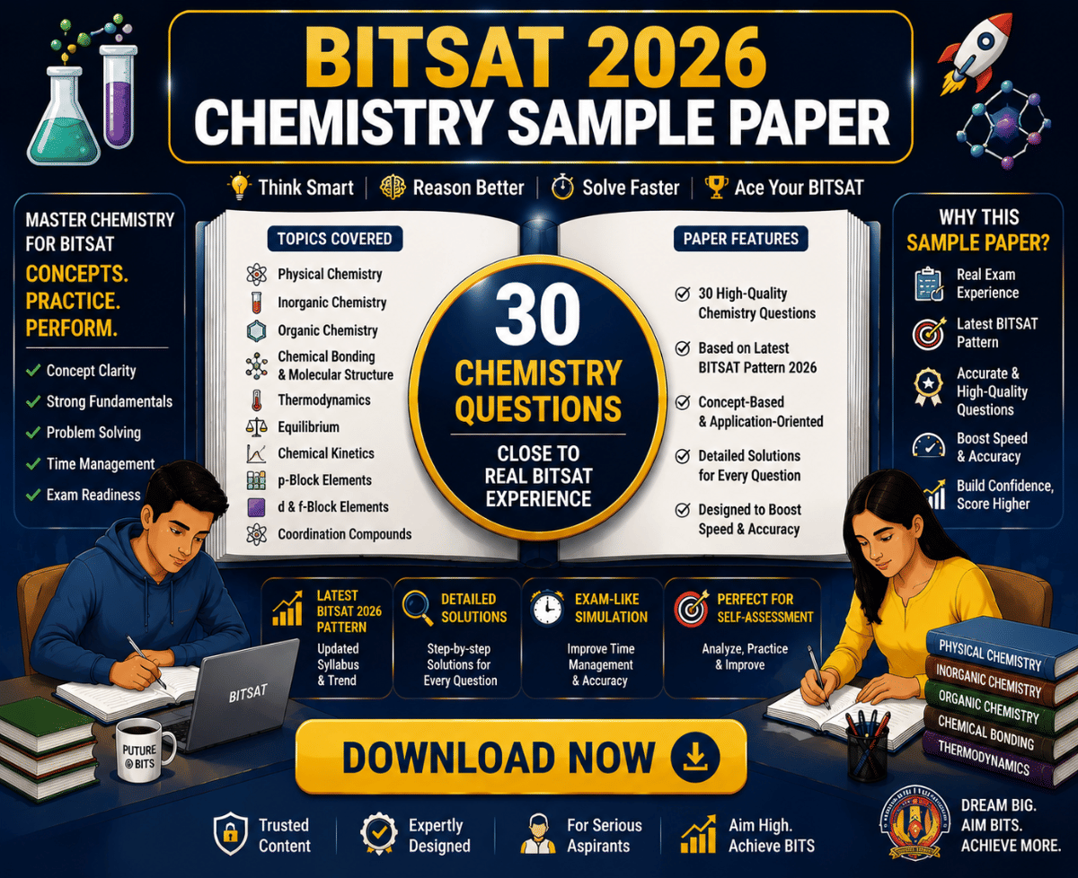 BITSAT Chemistry Sample Paper 2026 PDF