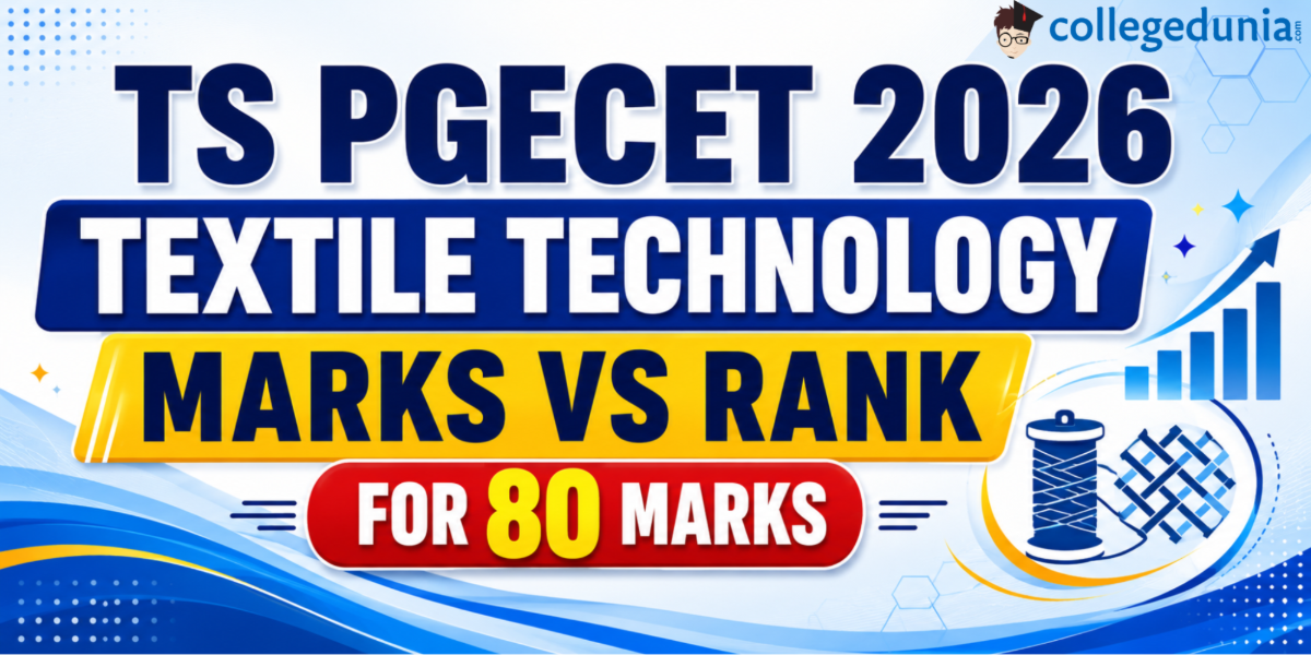 TS PGECET 2026 Textile Technology Marks vs Rank for 80 marks