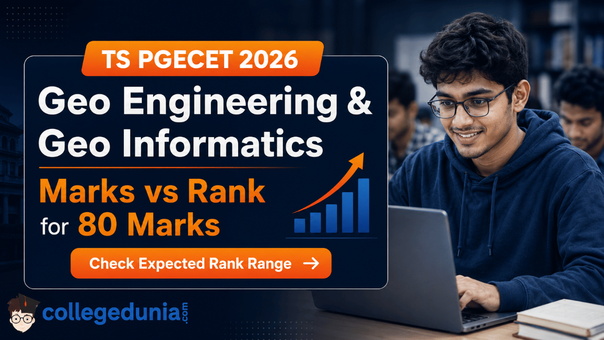 TS PGECET 2026 Geo Engineering and Geo Informatics Marks vs Rank for 80 Marks