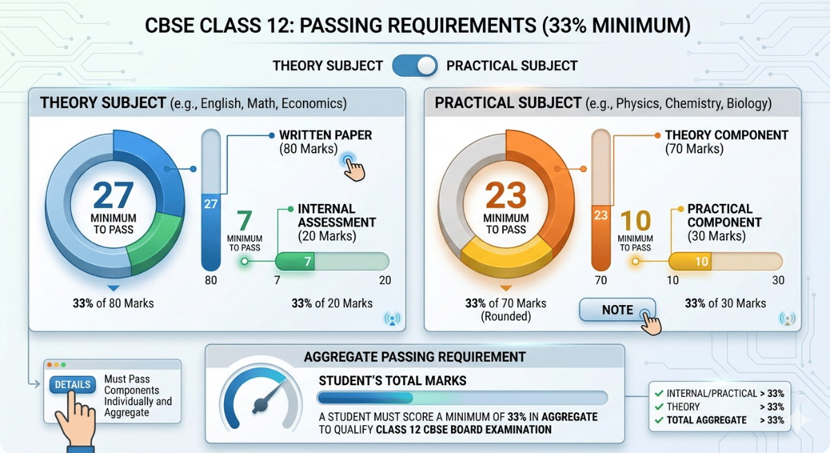 Minimum Passing Marks and Percentage
