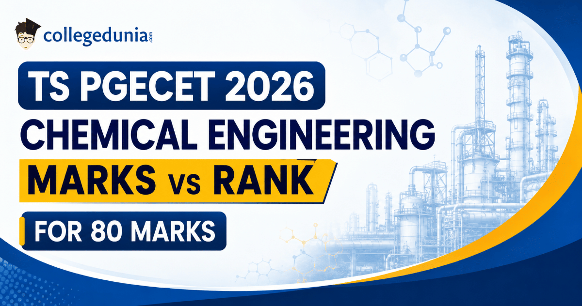 TS PGECET 2026 Chemical Engineering Marks vs Rank for 80 marks