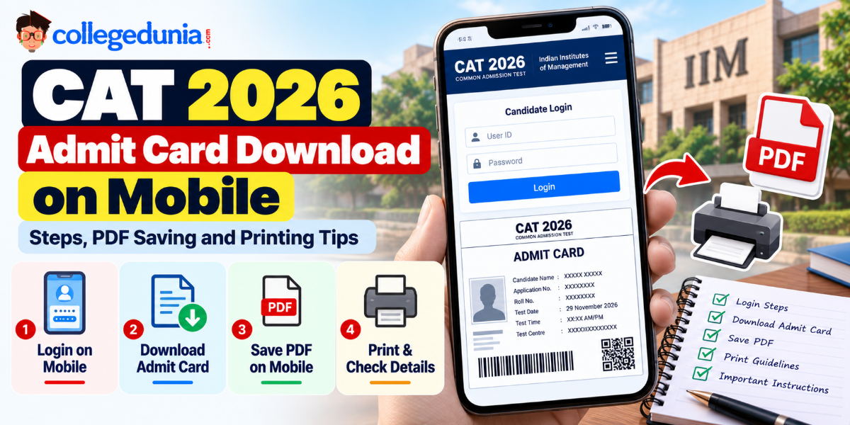 CAT 2026 Admit Card Download on Mobile