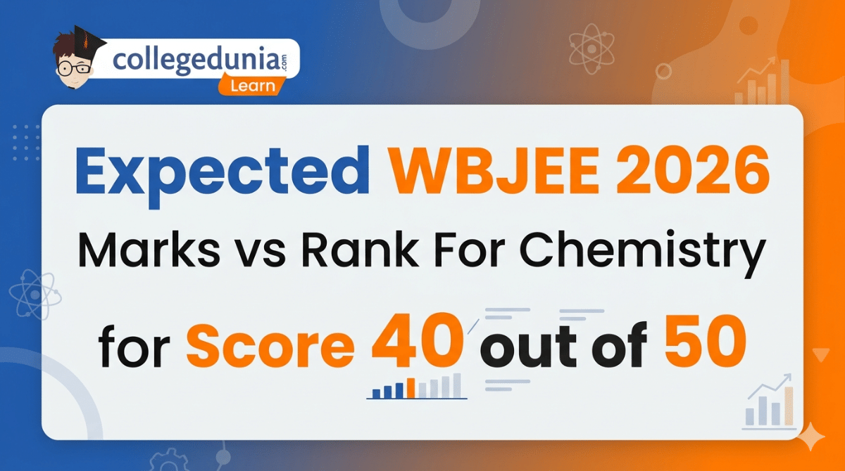 Expected WBJEE 2026 Marks vs Rank For Chemistry for Score 40 out of 50