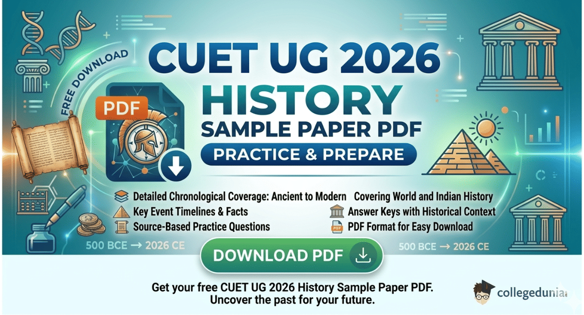CUET UG History Sample Paper 2026 PDF