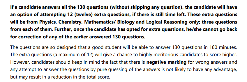 BITSAT Total Marks Including Bonus Questions