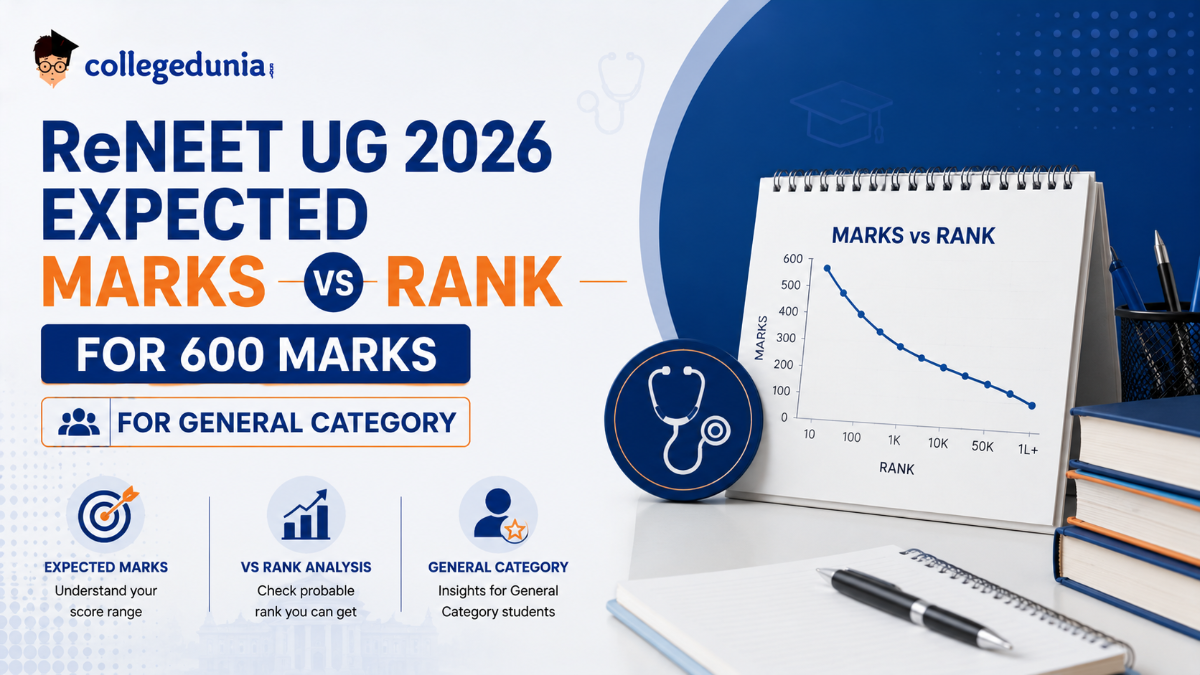 ReNEET UG 2026 Expected Marks vs Rank for 600 Marks for General Category