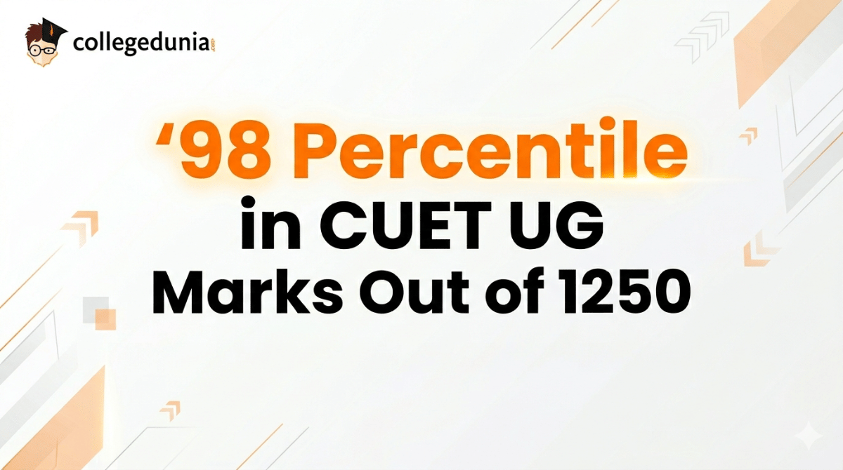 98 Percentile in CUET UG Marks Out of 1250
