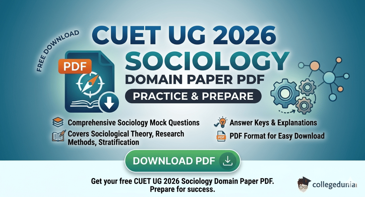CUET UG Sociology Sample Paper 2026 PDF