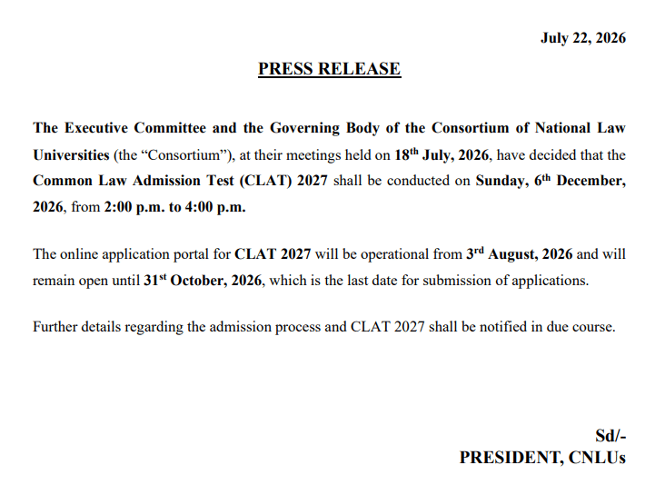 CLAT 2027 Registration