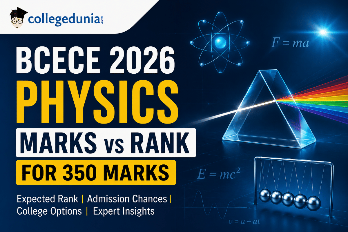 BCECE 2026 Physics Marks vs Rank for 350 Marks