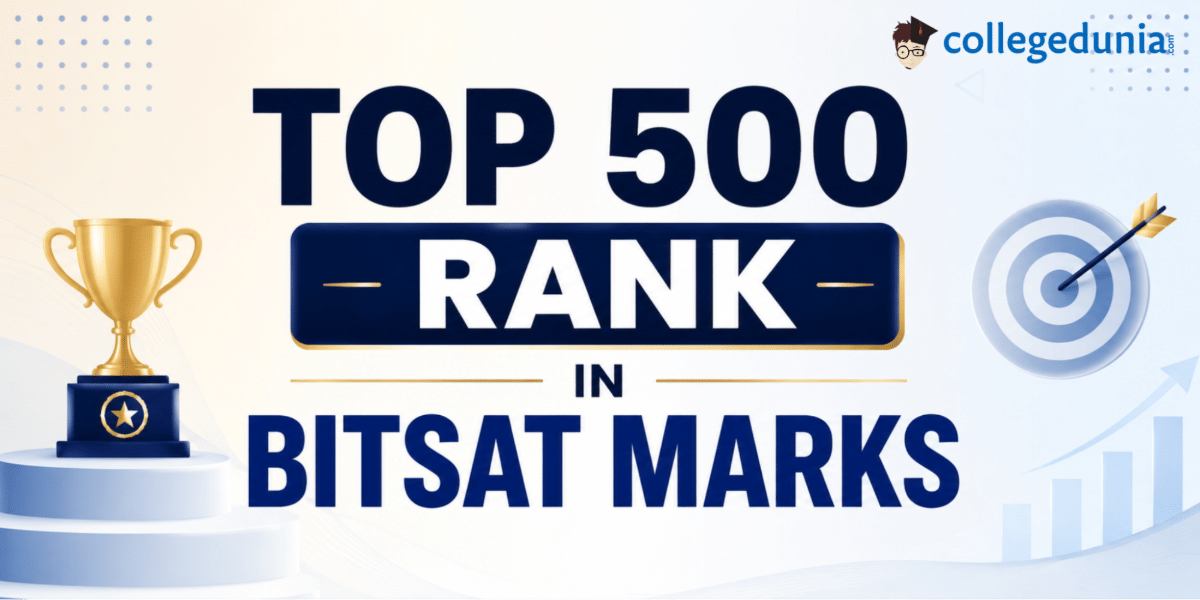 Top 500 Rank in BITSAT Marks 