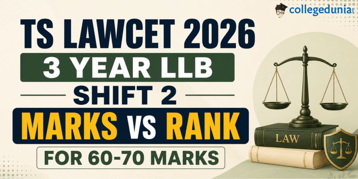 TS LAWCET 2026 3 year LLB shift 2 Marks vs Rank for 60 to 70 marks