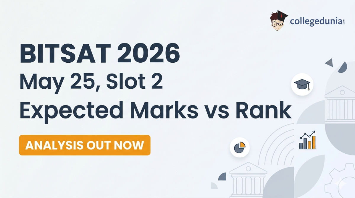 BITSAT 2026 May 25 Slot 2 Expected Marks vs Rank