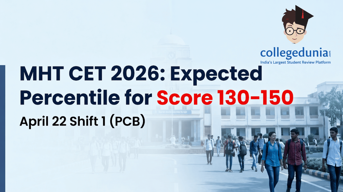 Expected Percentile for MHT CET PCB April 22, 2026 Shift 1 - Score 130-150 Marks