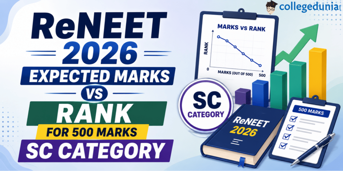 ReNEET 2026 Expected Marks vs Rank for 500 Marks SC Category