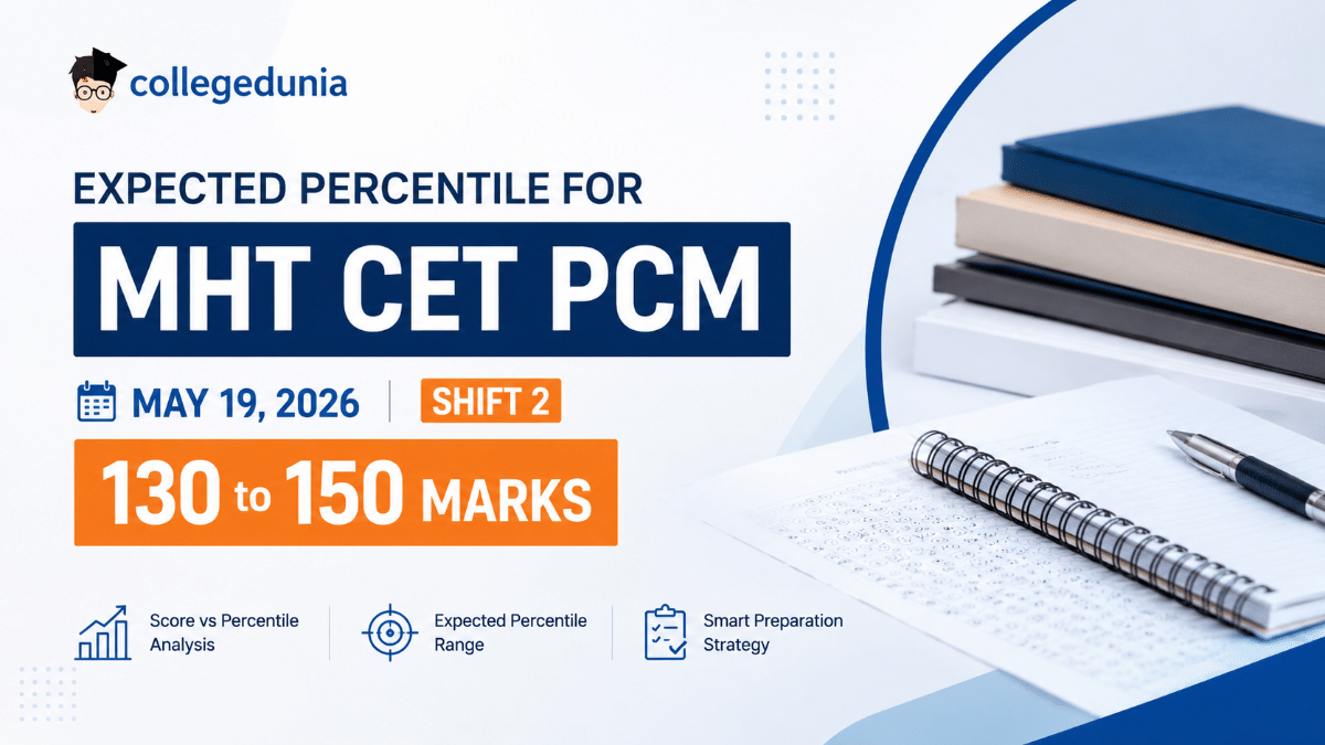 Expected Percentile for MHT CET PCM May 19 2026 Shift 2 For 130 to 150 Marks