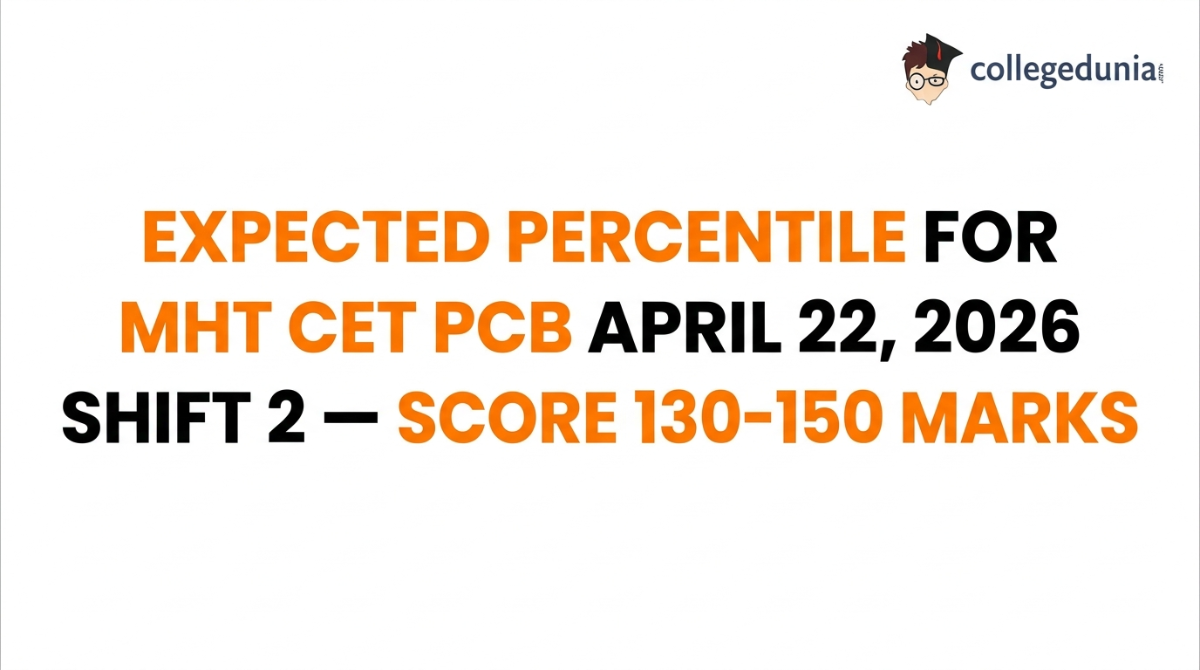 Expected Percentile for MHT CET PCB April 22, 2026 Shift 2 - Score 130-150 Marks
