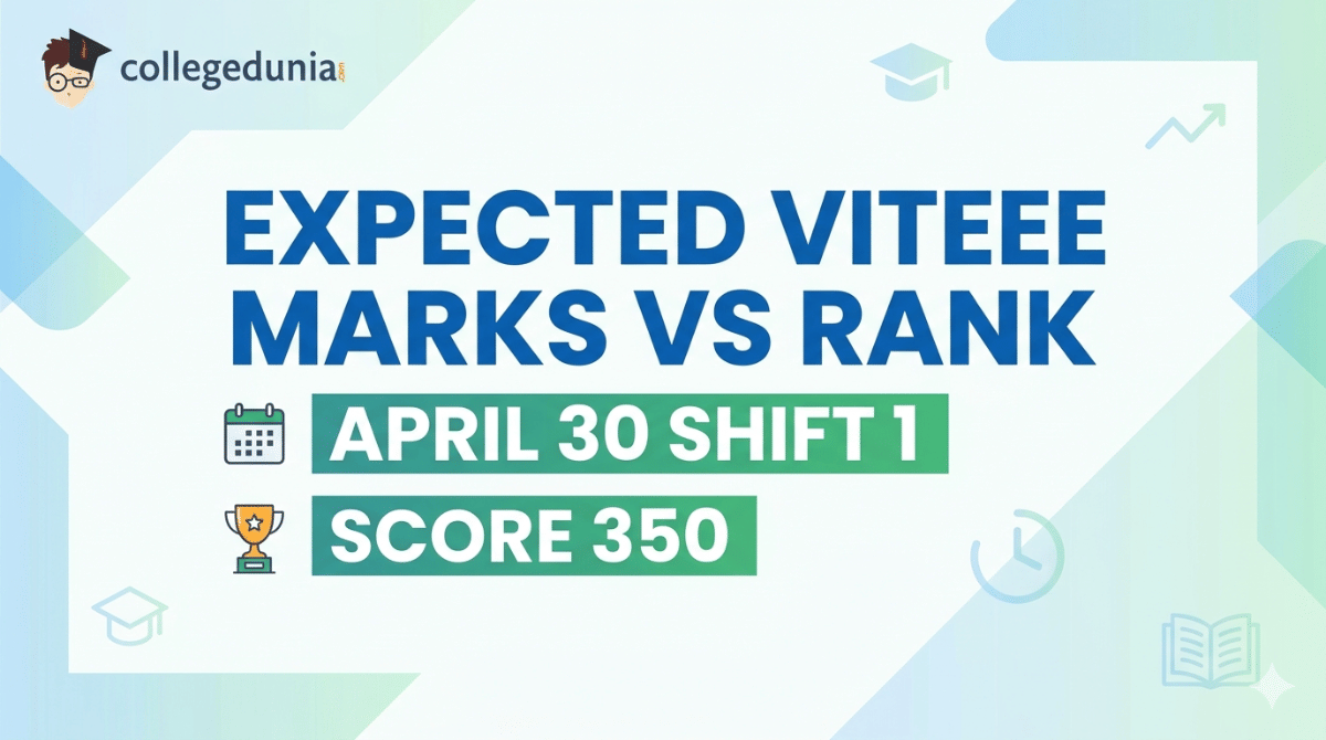 Expected VITEEE Marks vs Rank for April 30 Shift 1 for Score 350 