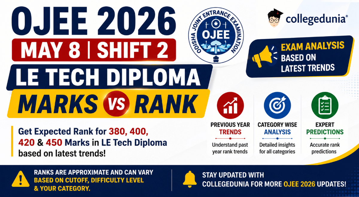 OJEE 2026 May 8 Shift 2 LE Tech Diploma Marks vs Rank