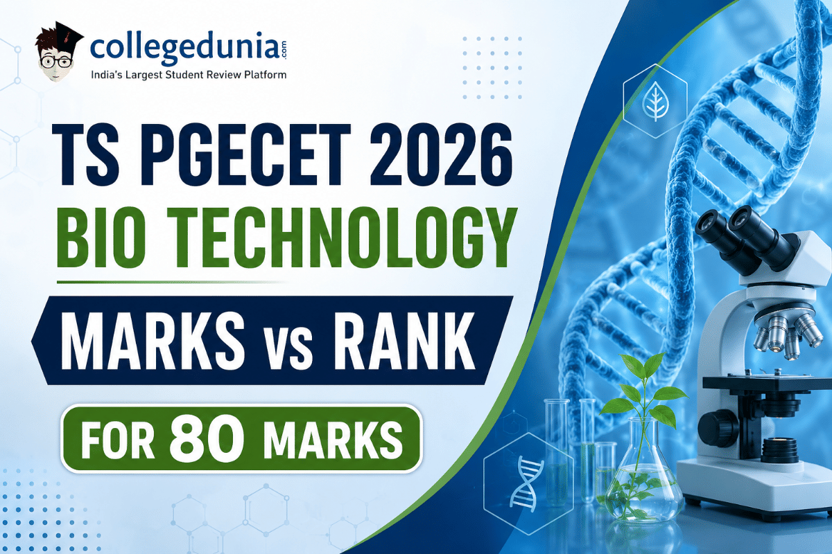 TS PGECET 2026 Bio Technology Marks vs Rank for 80 marks