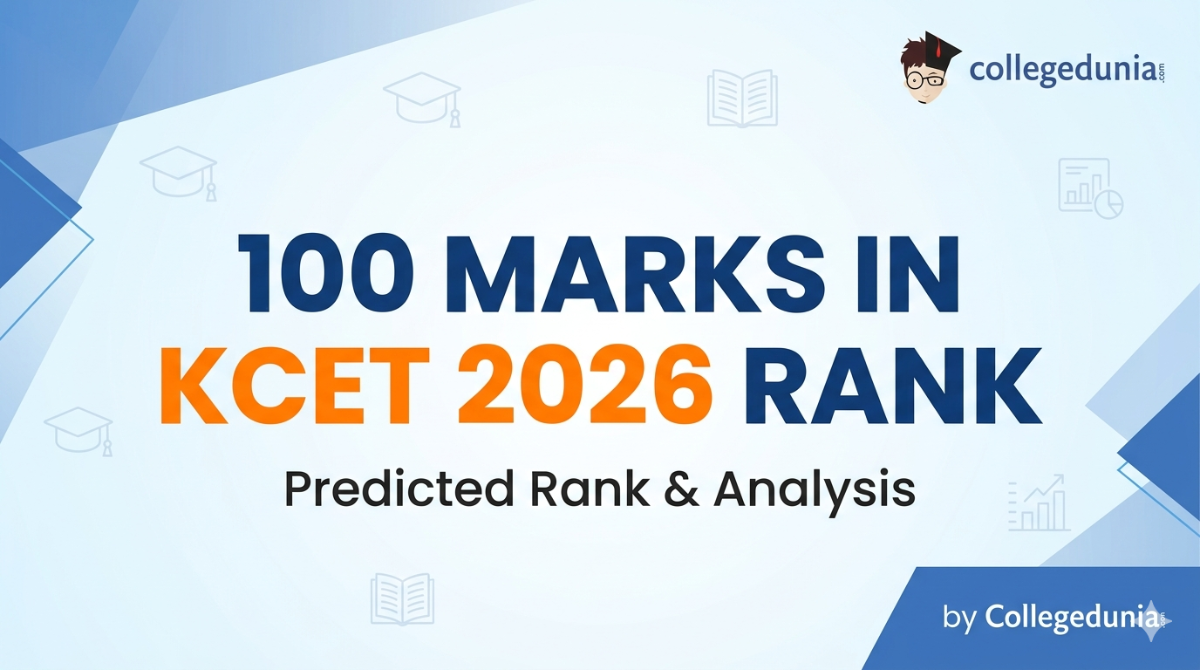 100 marks in KCET 2026 rank