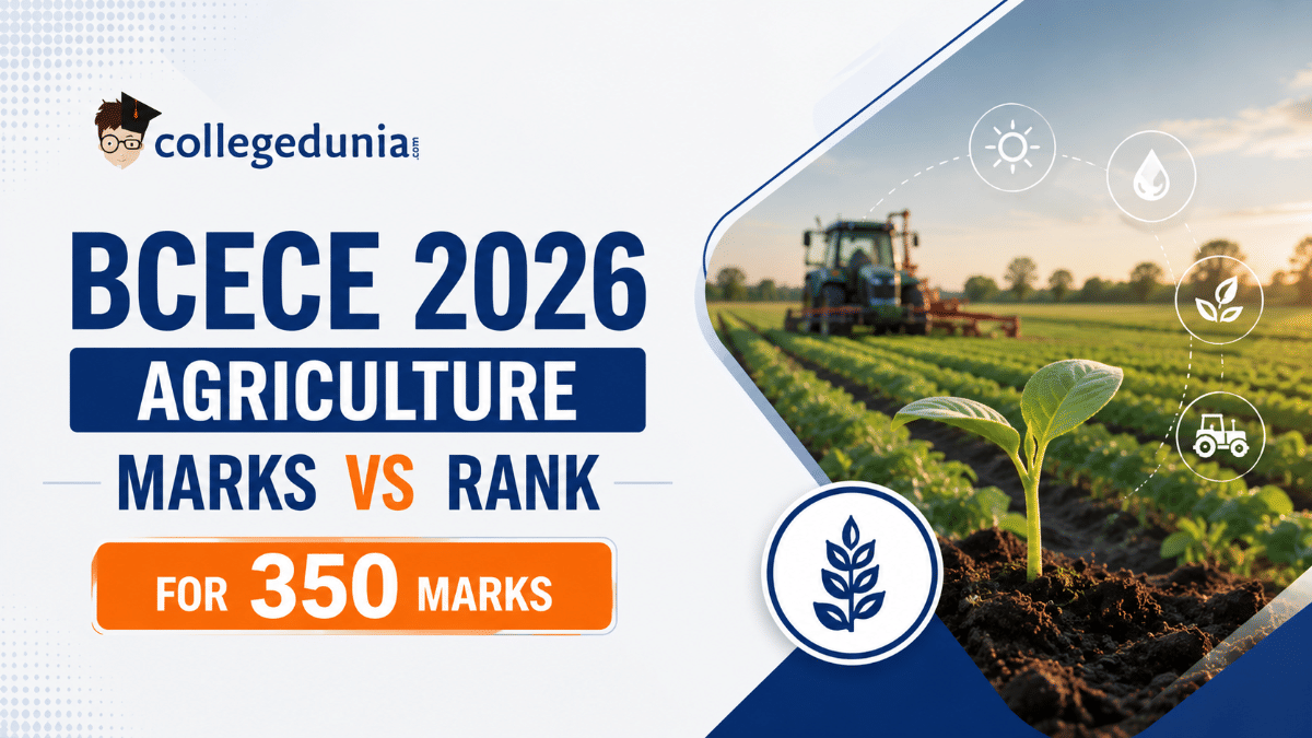 BCECE 2026 Agriculture Marks vs Rank for 350 Marks