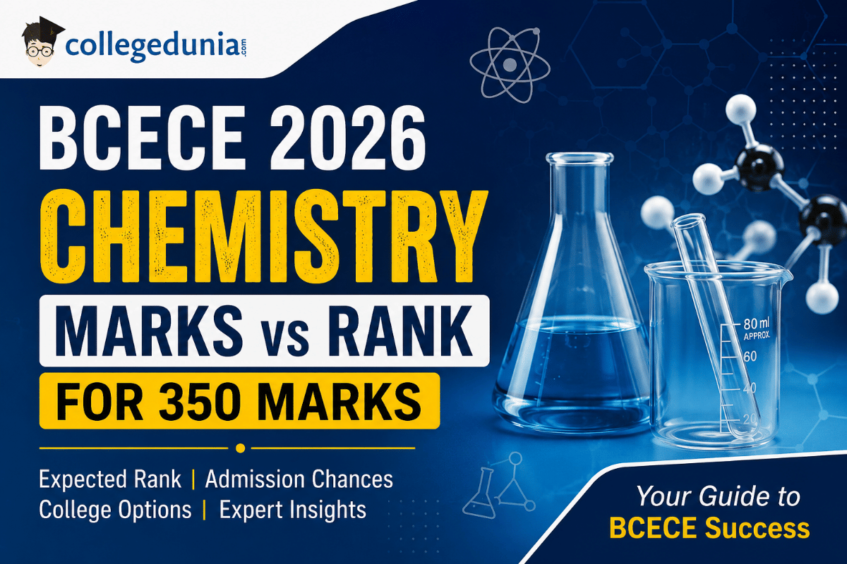 BCECE 2026 Chemistry Marks vs Rank for 350 Marks