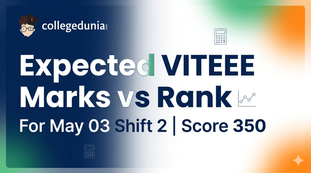 Expected VITEEE Marks vs Rank for May 03 Shift 2 for Score 350 