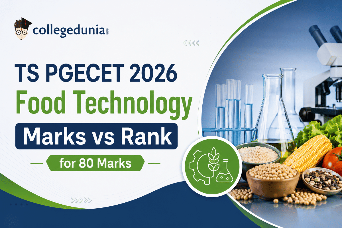 TS PGECET 2026 Food Technology Marks vs Rank for 80 marks