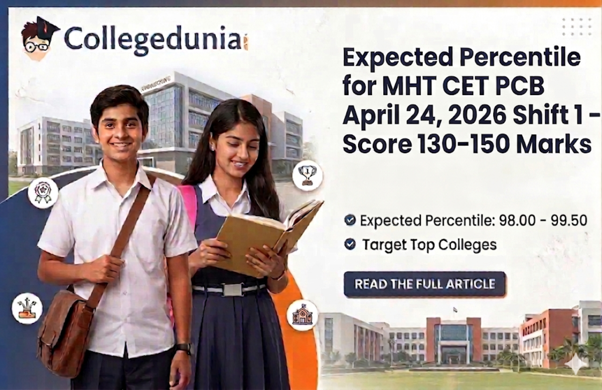 Expected Percentile for MHT CET PCB April 24, 2026 Shift 1 - Score 130-150 Marks