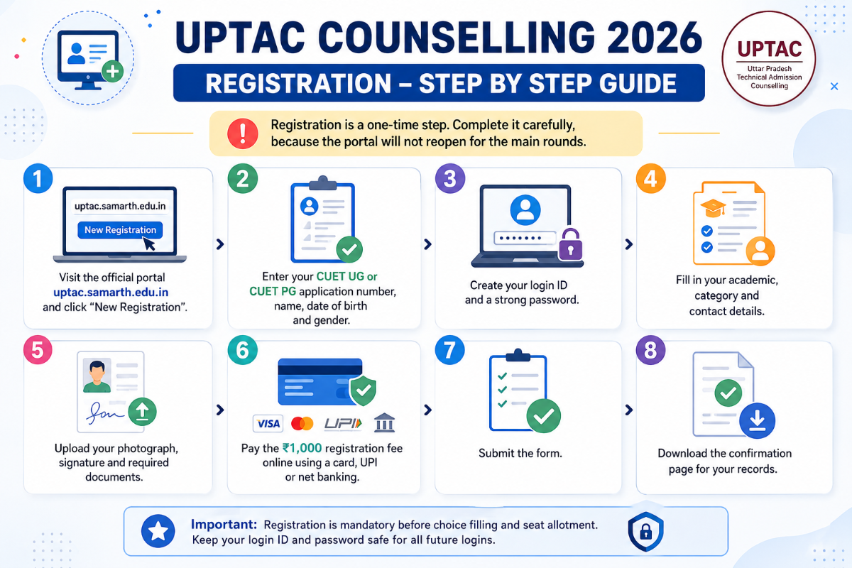 How to Register for the UPTAC CUET Counselling Registration 2026?