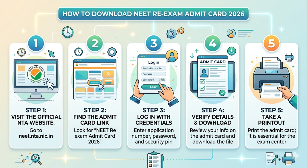 How to download NEET Re Exam Admit Card 2026?