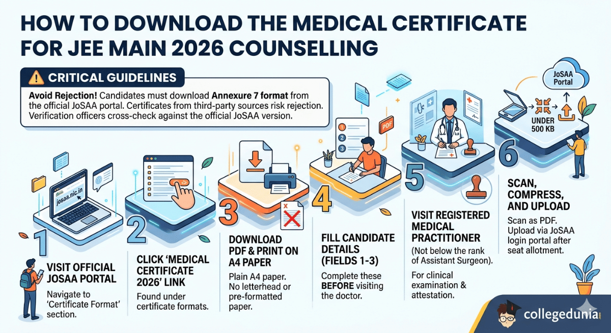 How to Download the Medical Certificate for JEE Main 2026 Counselling