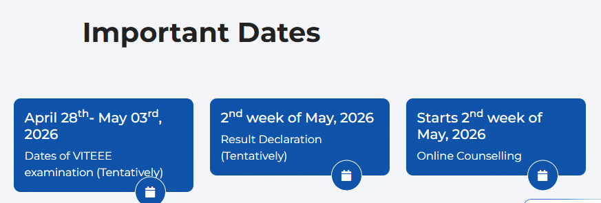 VITEEE 2026 Exam Dates