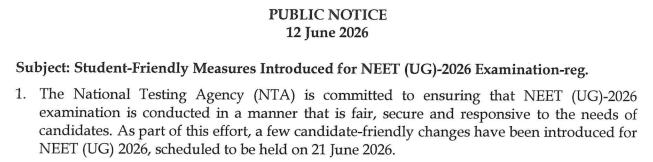 NEET 2026 Exam Day Guidelines