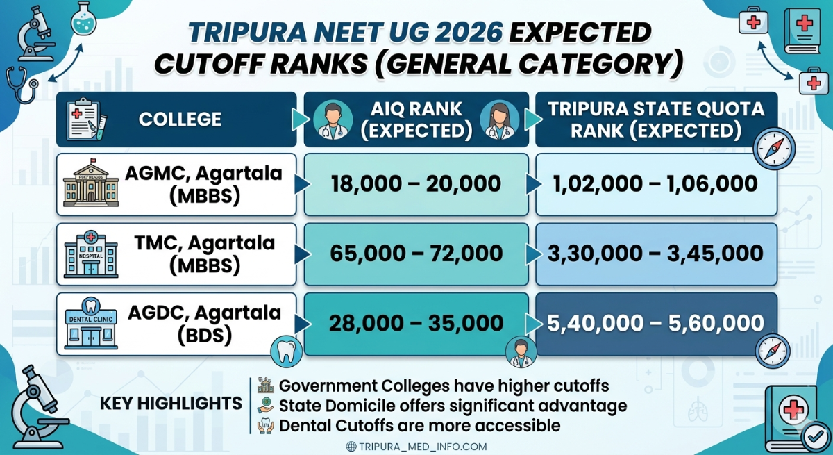 Tripura NEET Cutoff 2026: Expected Cutoff 