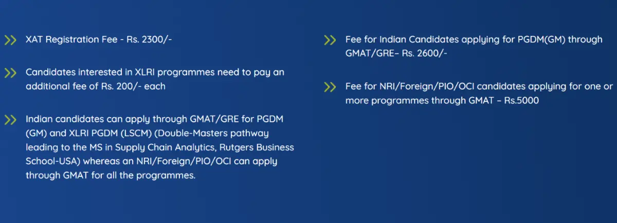 XAT 2027 Registration Fee and Payment Modes